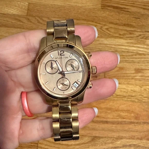Michael Kors Rose Gold-Tone Watch with White Dial - Picture 2 of 5
